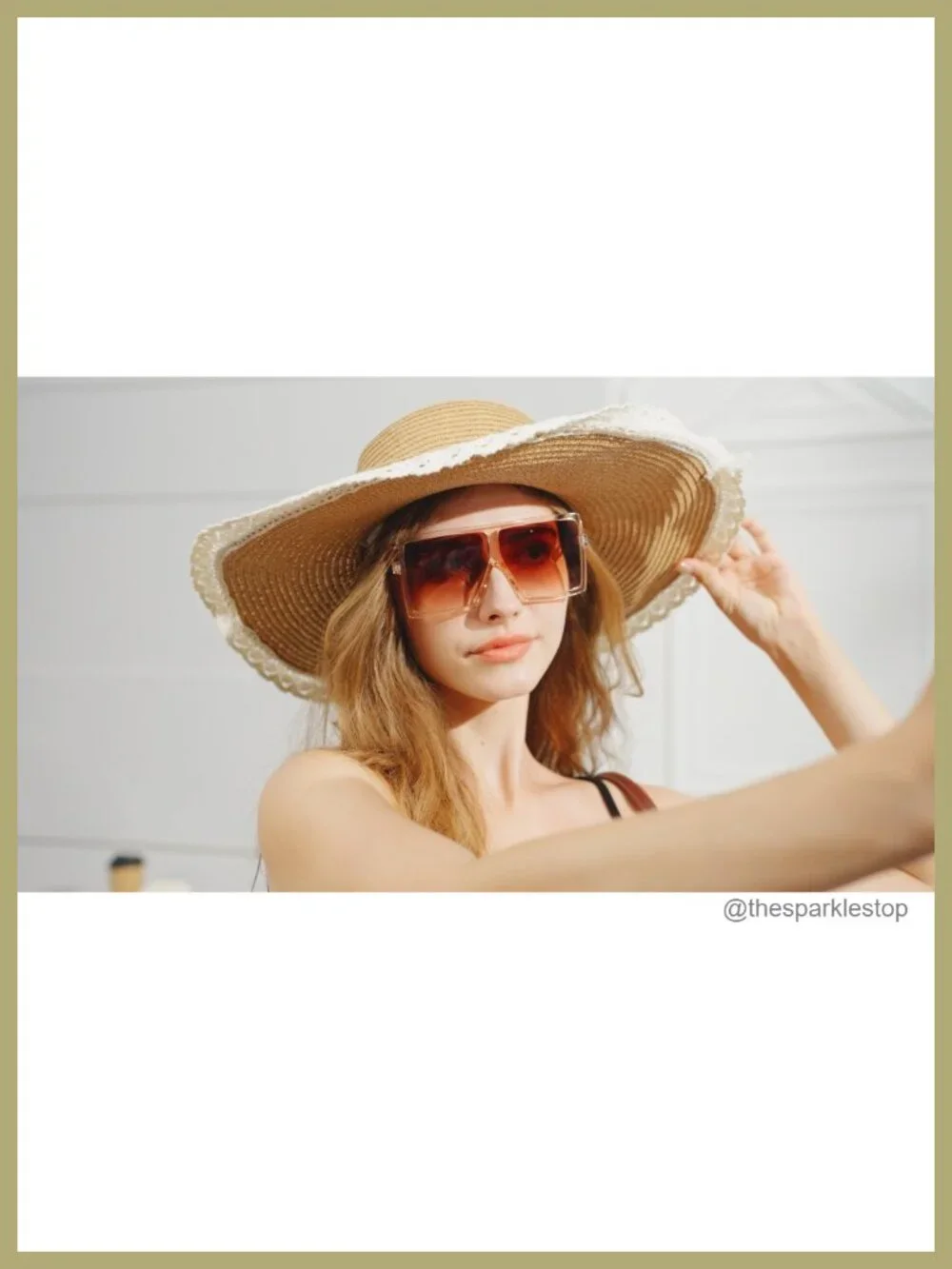 6 Pack Oversized Square Sunglasses for Women Fashion Shades Acrylic Plastic